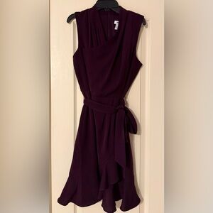 DKNY Sleeveless Dress in Deep Plum